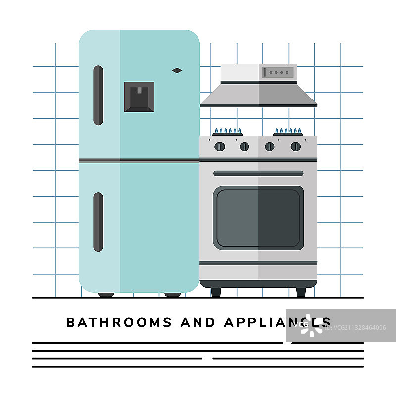 冰箱、烤箱、厨房电器图片素材