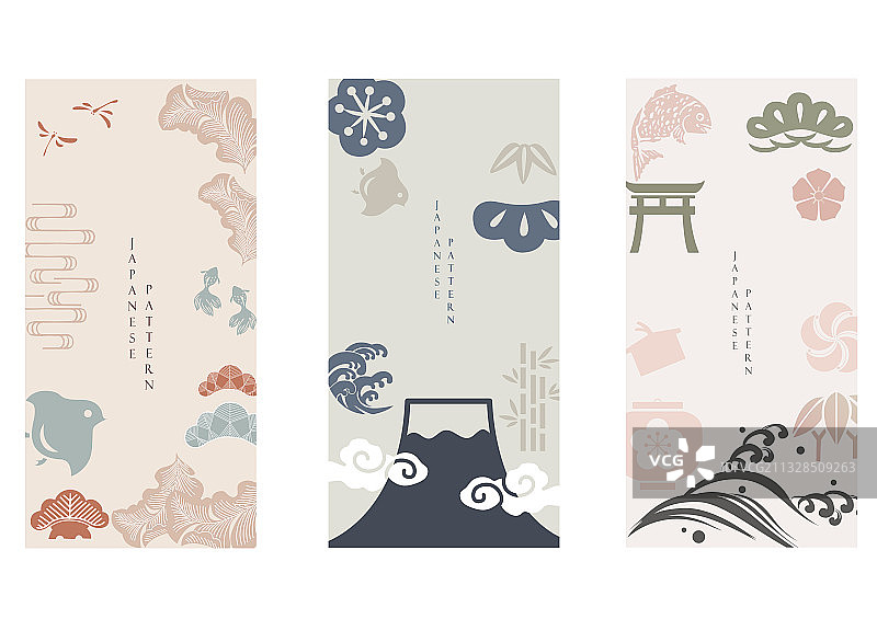 日本背景与亚洲传统图标和图片素材
