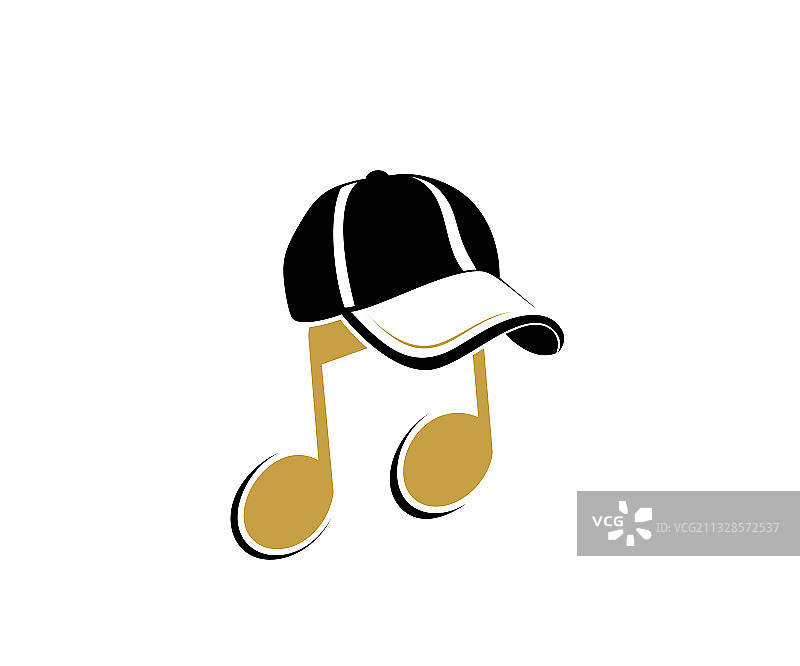 帽子和音乐图标标志设计模板图片素材