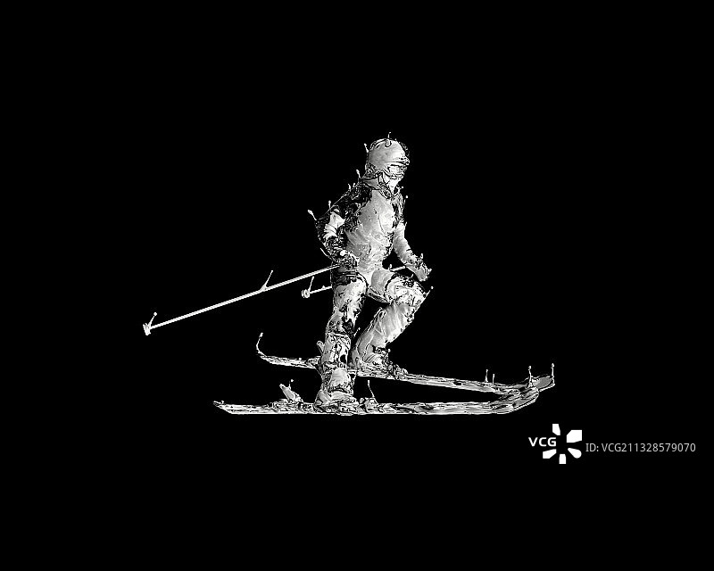 冰质感速降滑雪图片素材