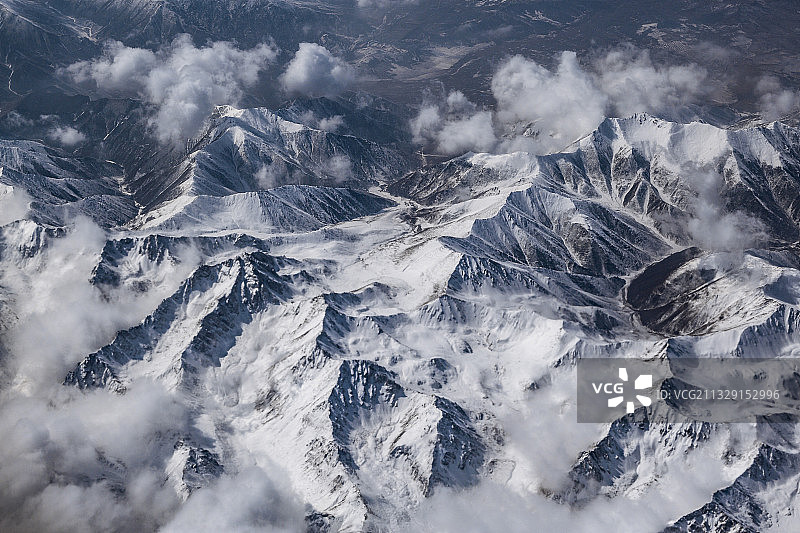 航拍高航拍高原雪山自然风光原雪山自然风光图片素材