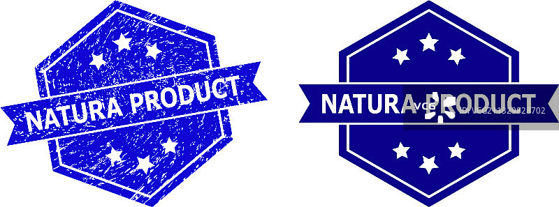六角自然产品印章印章带有杂物图片素材