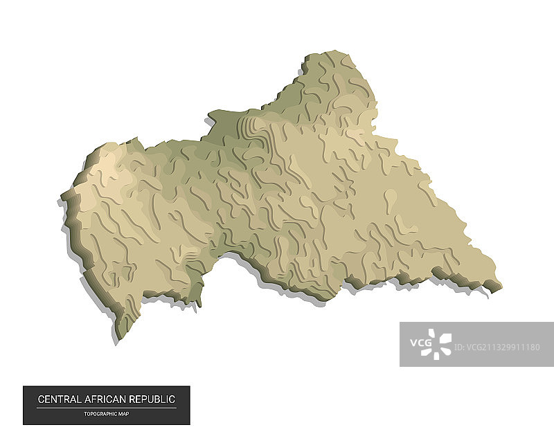 中非共和国地图- 3d数字图片素材