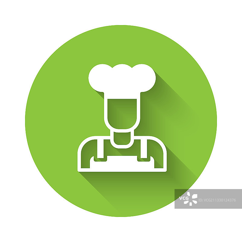 白色厨师图标孤立与长影厨师图片素材