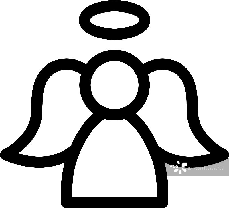 天使图标或标志孤立符号符号图片素材