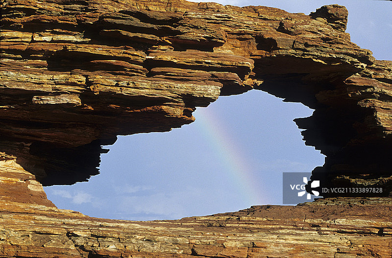自然之窗和彩虹澳大利亚Kalbarri国家公园图片素材