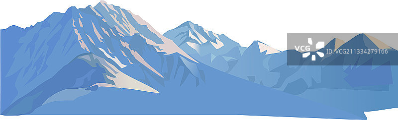蓝冰山设计与日光反射图片素材