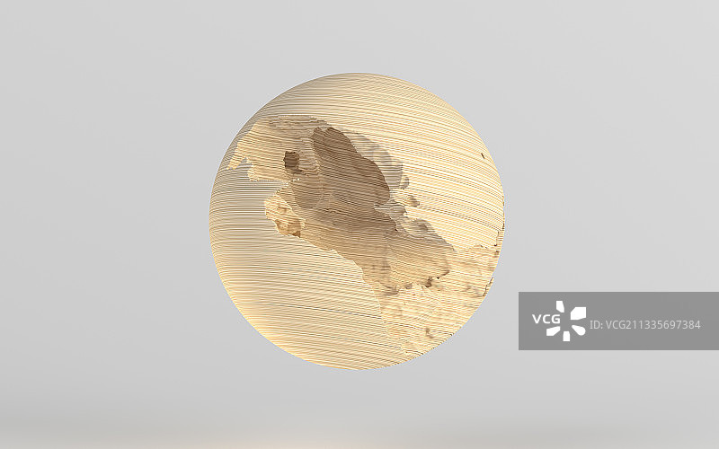 创意的破损球体 3D渲染图片素材
