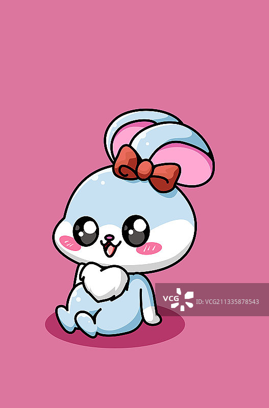 可爱和快乐的兔子卡通图片素材