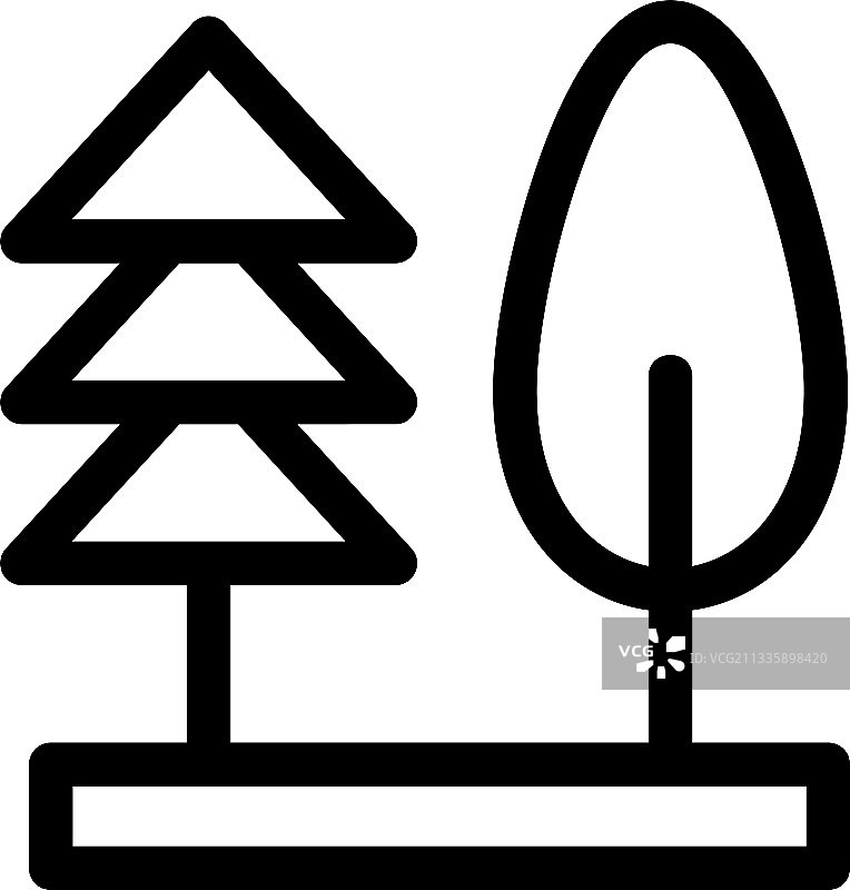 森林标志或标志孤立标志符号图片素材