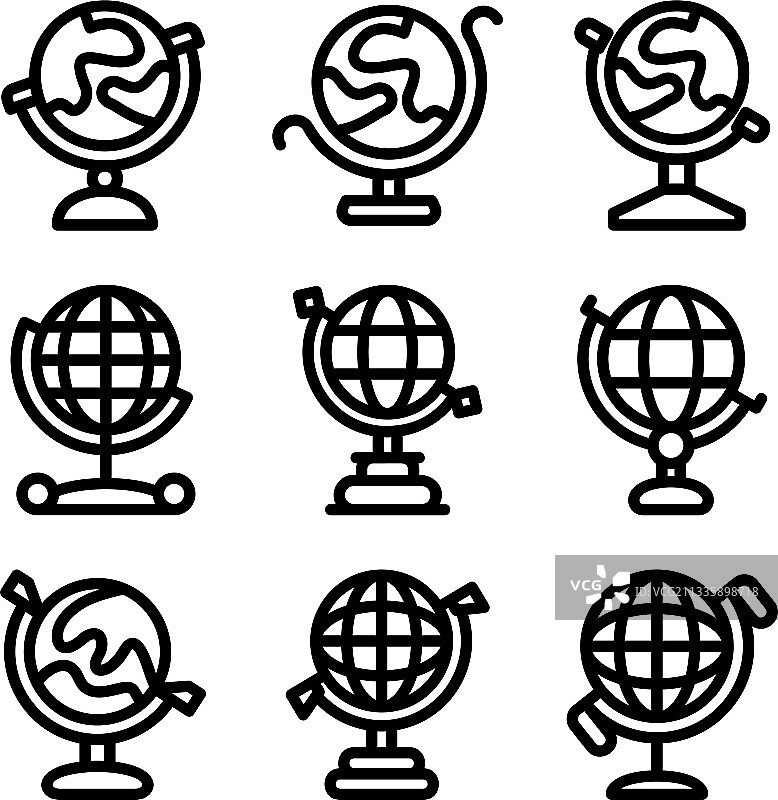 地球仪图标或标志孤立标志符号图片素材