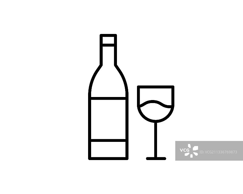 酒的标志酒精饮料的标志现代简约扁平图片素材