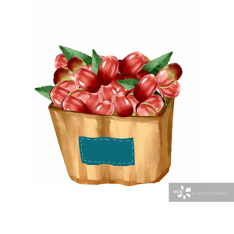 一袋水果红枣插画元素图片素材