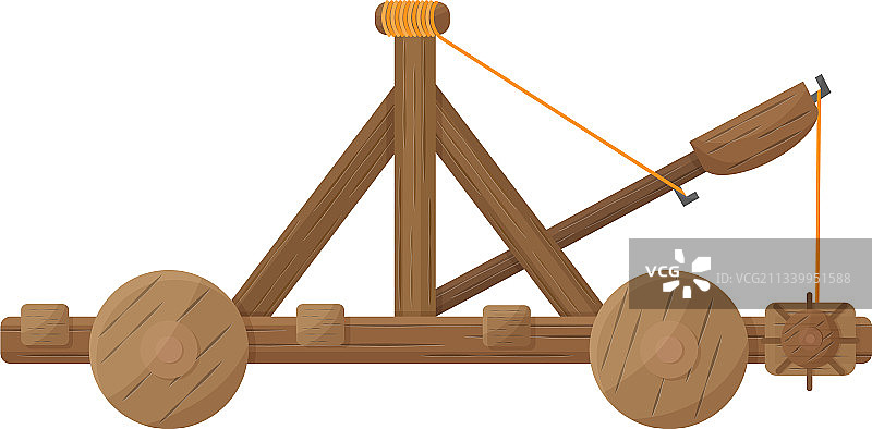 弹弓是一种中世纪的木制投掷工具图片素材