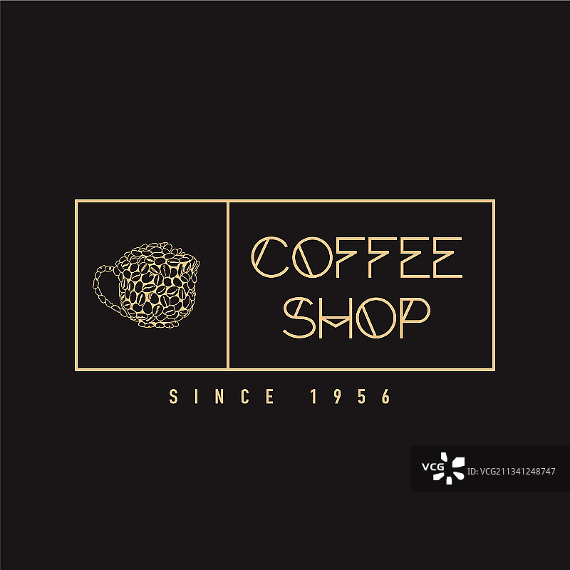 咖啡标志设计模板咖啡店标签图片素材