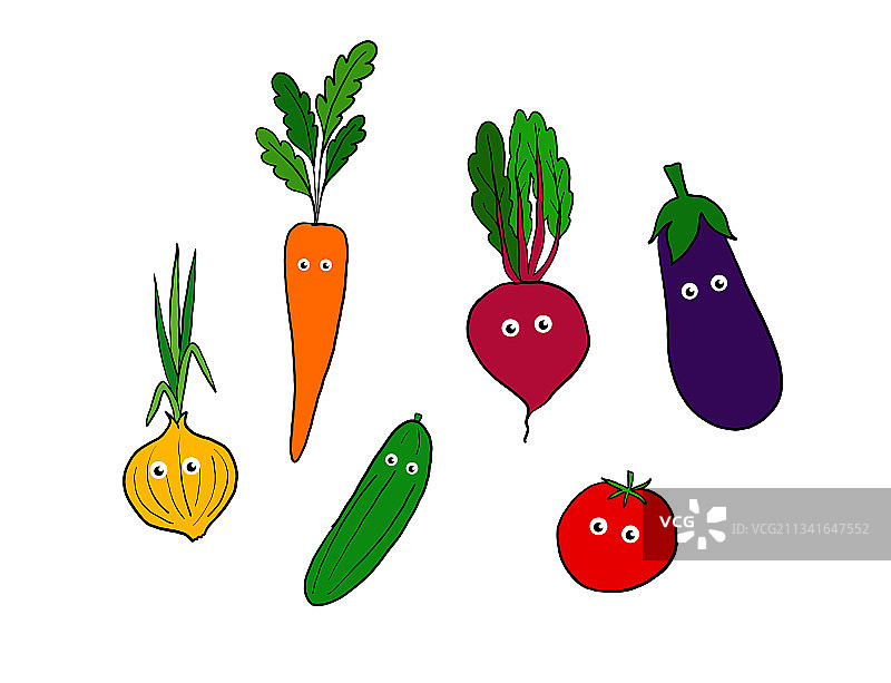 蔬菜的特点是胡萝卜、甜菜、黄瓜图片素材