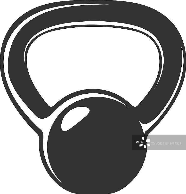设置健身壶铃设计元素为标志图片素材