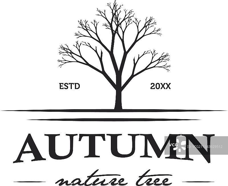 秋天的树的标志图片素材