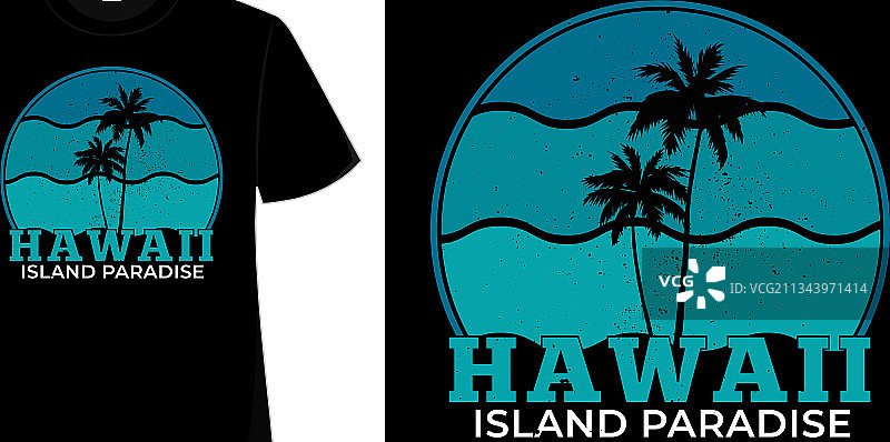 t恤海滩夏威夷岛天堂图片素材