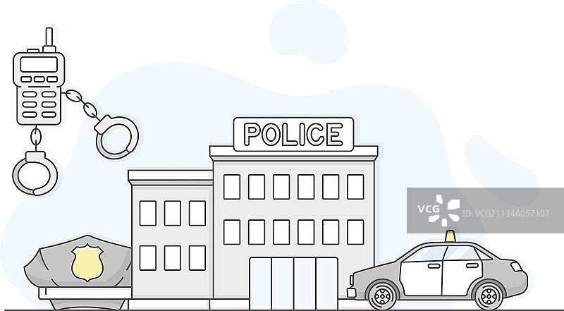 为有警察的市民提供的市政或城市服务图片素材