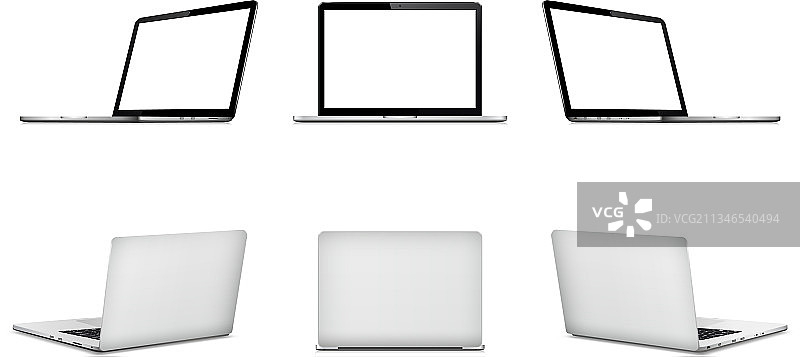 笔记本电脑设置正面和背面的笔记本图片素材