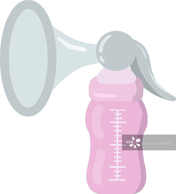 粉色塑料奶瓶吸乳器图片素材