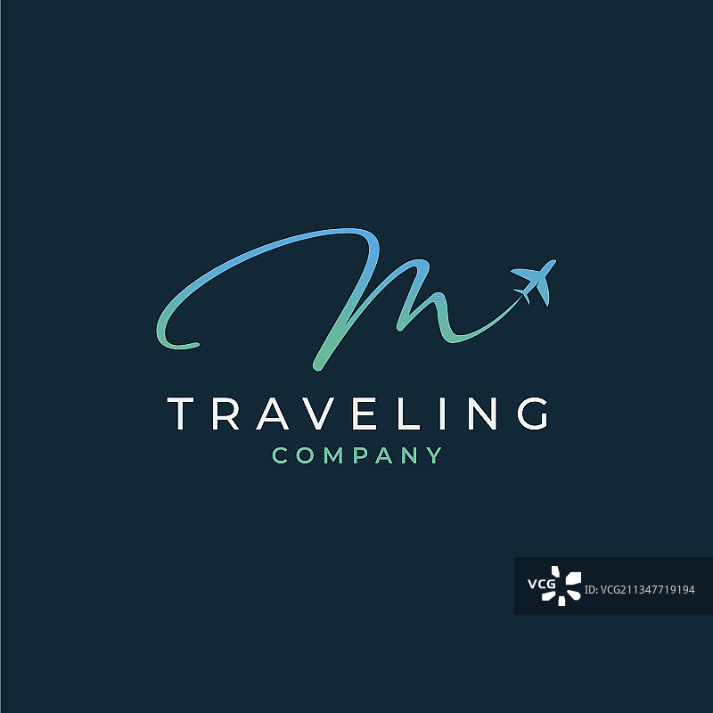 首字母m的旅游标志设计图片素材
