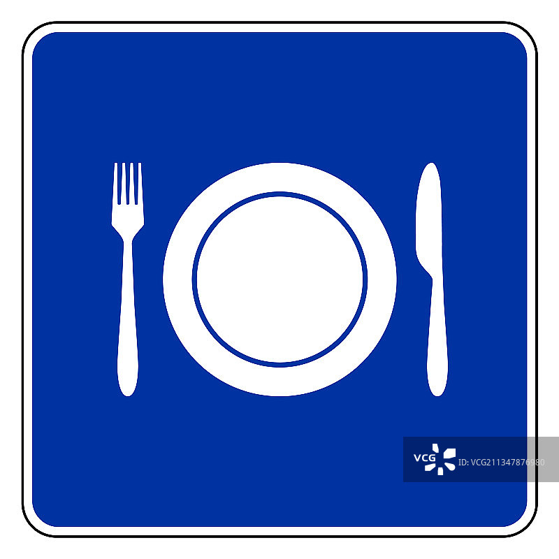 餐具和路标图片素材