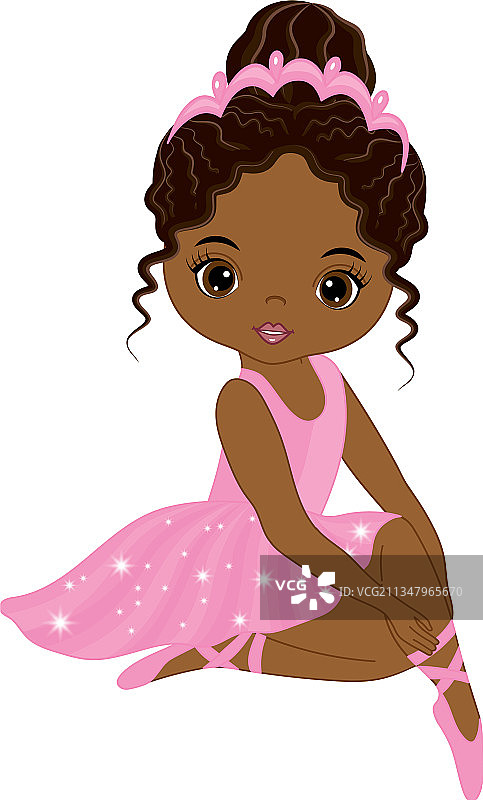 漂亮的非裔美国人，穿着粉红色短裙图片素材