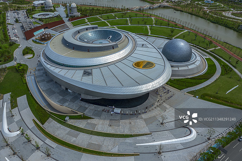 上海天文馆航拍图片素材