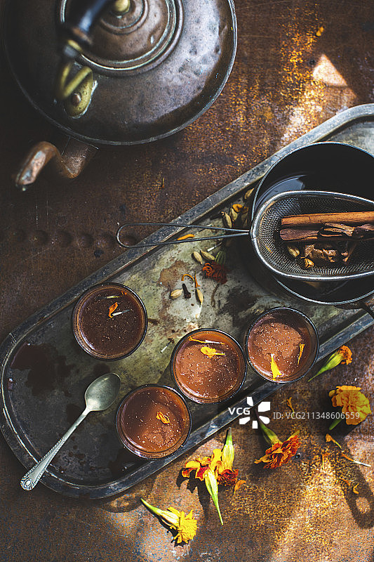 热姜巧克力茶图片素材