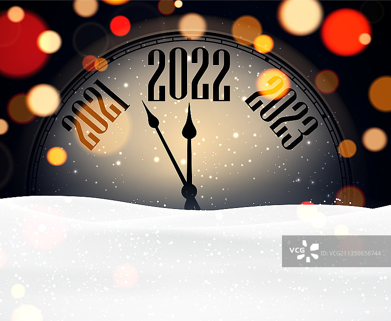 时钟指针显示2022年图片素材