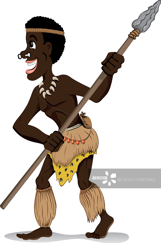 非洲文化的土著战士图片素材