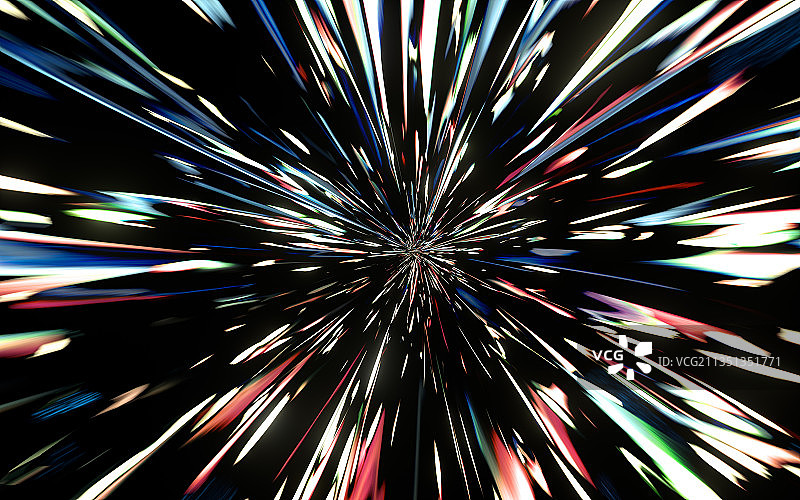 科幻感粒子隧道 3D渲染图片素材