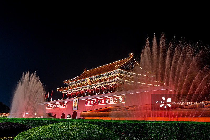 天安门城楼夜景Tiananmen Night View图片素材