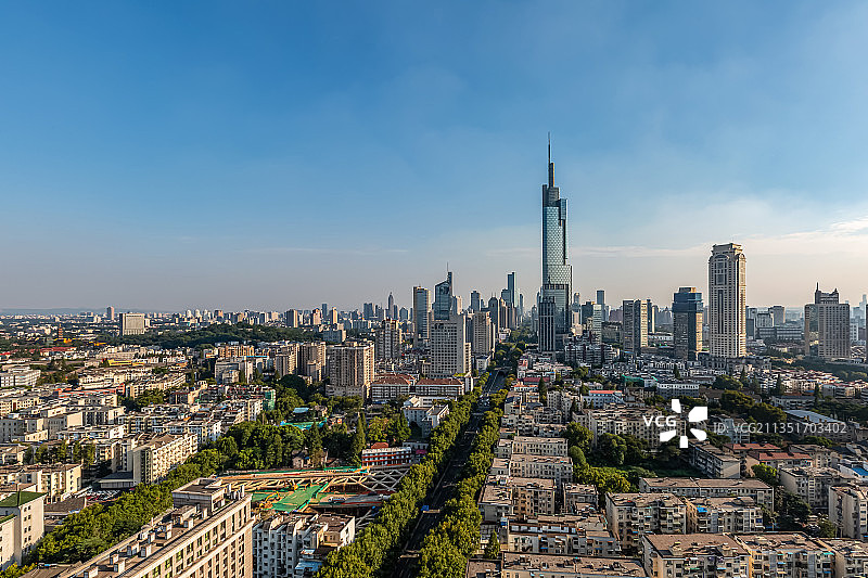 中国江苏省南京市城市建筑全景风光图片素材