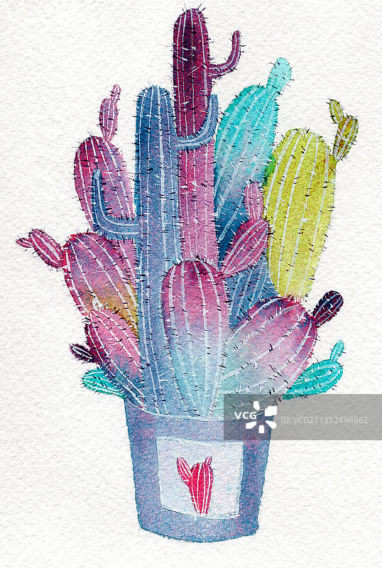 水彩手绘植物插画图片素材