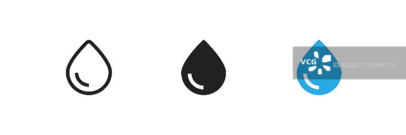 水简单的图标滴象征油概念雨图片素材