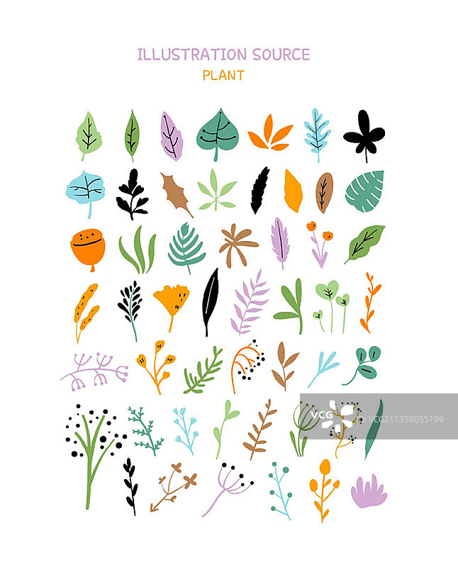 可爱的植物相关符号图片素材