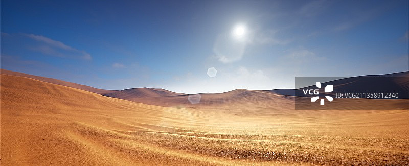 天空衬托下沙漠的风景图片素材