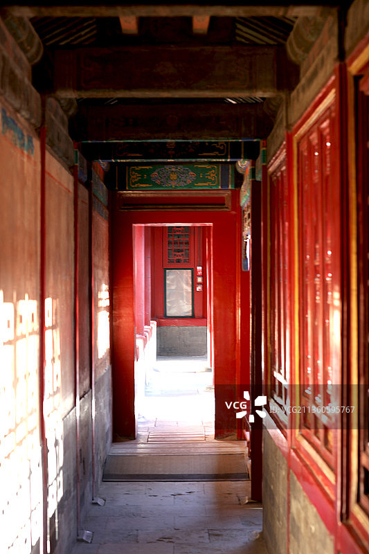北京故宫珍宝馆走廊图片素材