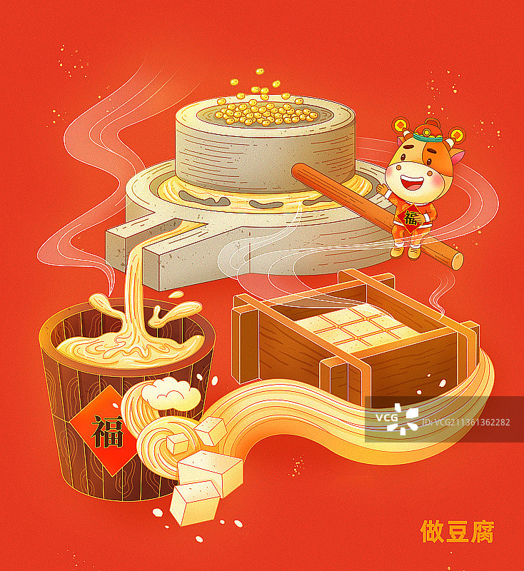 春节年俗插画图片素材