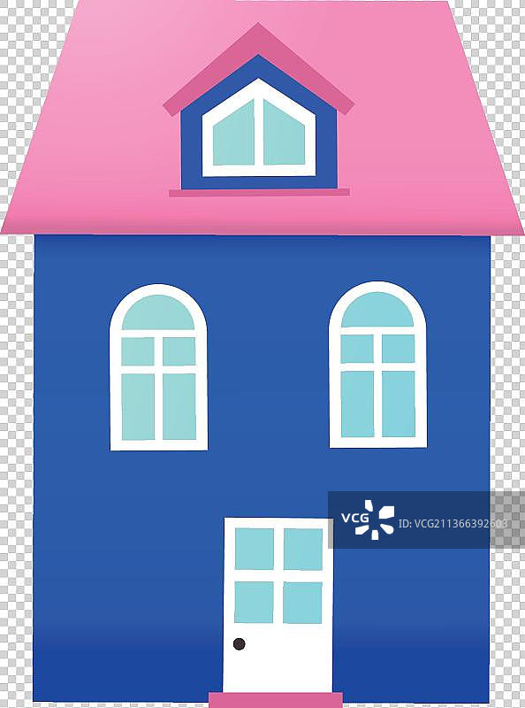 紫色的房子图片素材