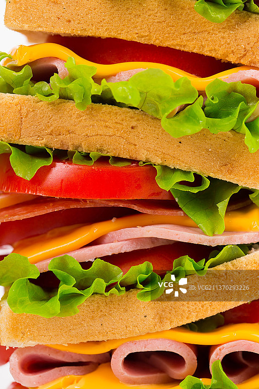 美味的大三明治，摩尔多瓦三明治拼盘特写图片素材
