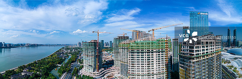 杭州奥体博览城周边房产建筑图片素材