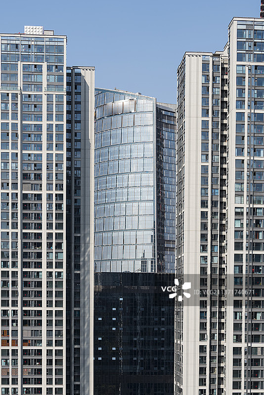 重庆渝中区化龙桥的高层建筑物图片素材