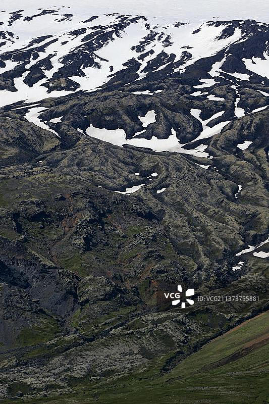 冷却熔岩流，Snaefellsjoekull国家公园，Snaefellsnes半岛，冰岛，欧洲图片素材