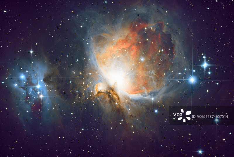 猎户座大星云M42，夜空最明亮的星云之一。图片素材