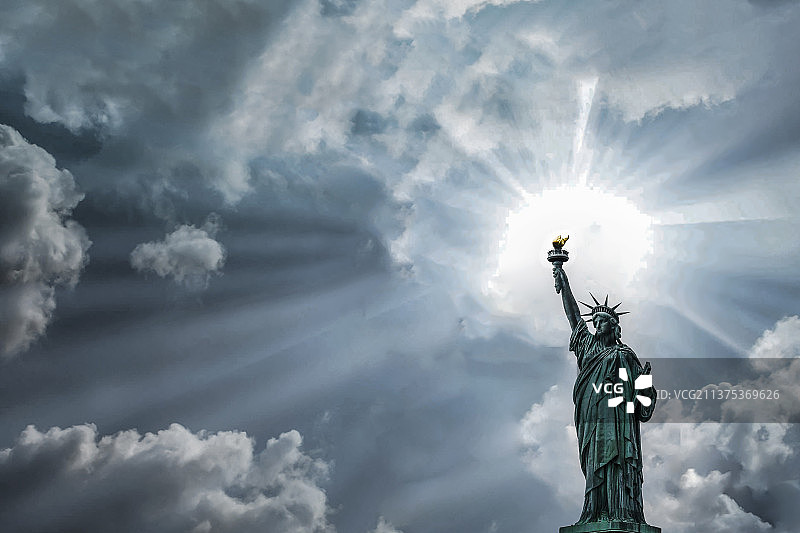 美国自由女神雕像图片素材