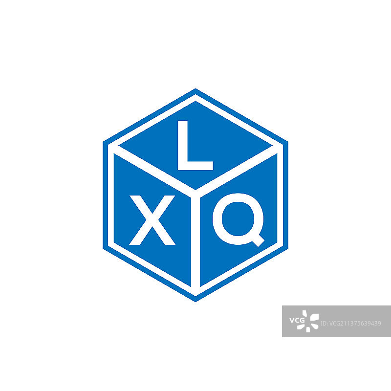 LXQ字母标志设计在黑色背景LXQ图片素材